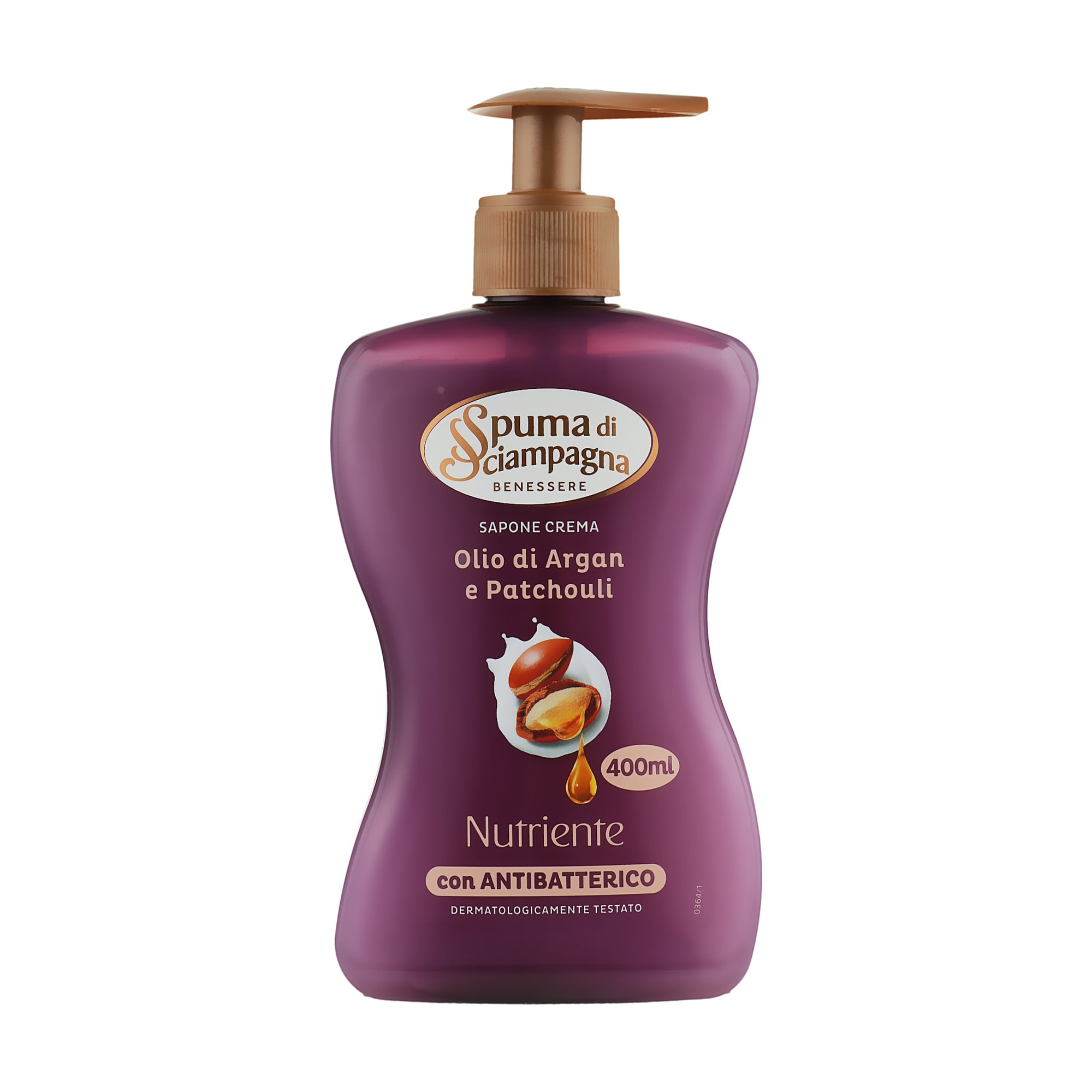 Антибактеріальне рідке крем-мило Spuma di Sciampagna Olio di Argan e Patchouli Арганова олія та пачулі, 400 мл